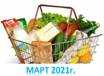 Как изменилась стоимость потребительской корзины в сетевых торговых предприятиях города Липецка в марте 2021 года 