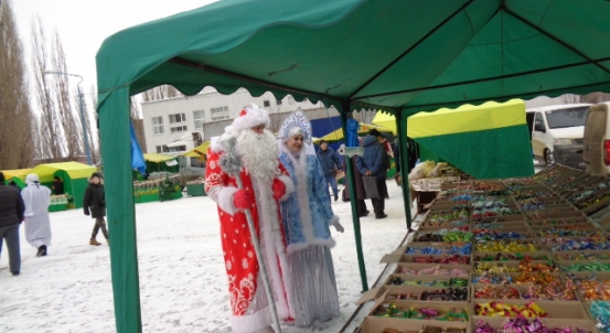 Жители поселка Матыра делали покупки и фотосессию с Дедом Морозом на областной ярмарке